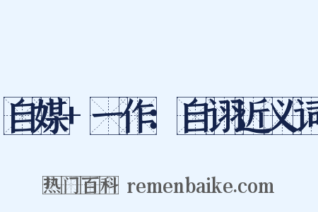 自媒+一作：自诩近义词是什么意思的图片